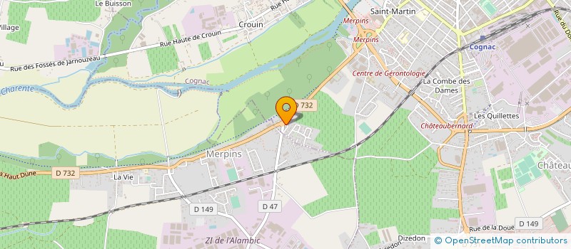 localisation de l'entreprise CONSTRUCTIONS DU PAYS CHARENTAIS à COGNAC