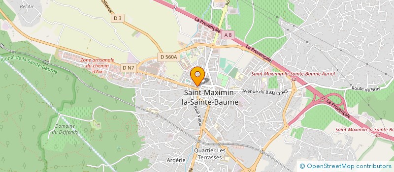 localisation de l'entreprise CONSTRUCTIONS DU VAR à SAINT-MAXIMIN-LA-SAINTE-BAUME