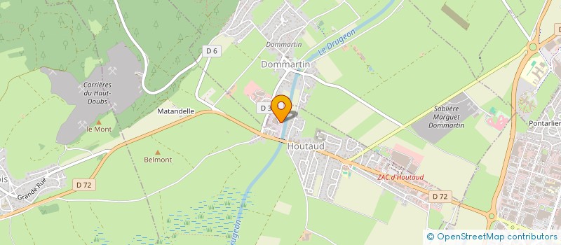 localisation de l'entreprise CONSTRUCTIONS MAGNENET à HOUTAUD