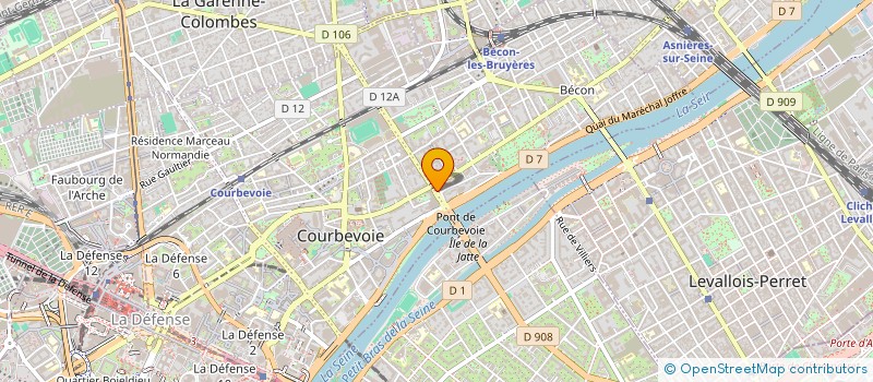 localisation de l'entreprise CONSTRUCTIONS MBC à COURBEVOIE