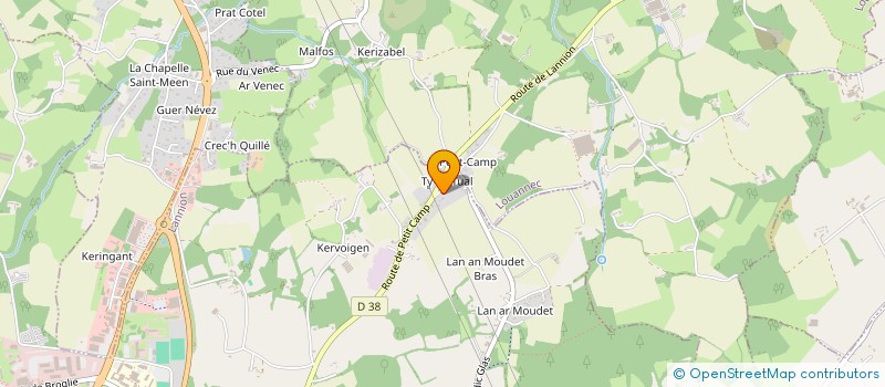 localisation de l'entreprise CONSTRUCTIONS MERRIAUX à LANNION