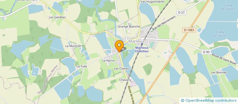 localisation de l'entreprise CONSTRUCTIONS METALLIQUES DU RENON à MARLIEUX