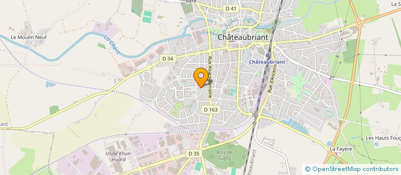 localisation de l'entreprise CONSTRUCTIONS OUEST-BATIMENT à CHATEAUBRIANT