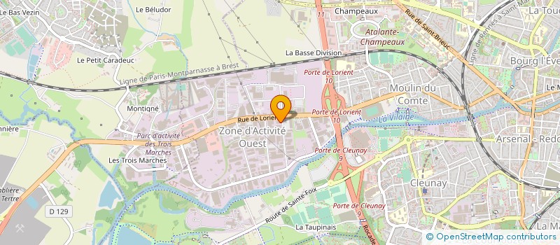 localisation de l'entreprise CONSTRUCTIONS PERSONNALISEES RENNAISES à RENNES
