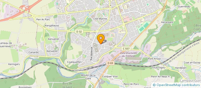 localisation de l'entreprise CONSTRUCTIONS TOUS METAUX à LANDIVISIAU