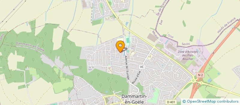 localisation de l'entreprise CONSTRUCTIONS TRAVAUX PUBLICS COUVERTURE  DAMMARTIN-EN-GOELE