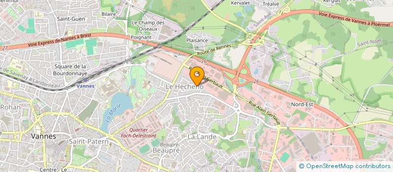 localisation de l'entreprise CONSTRUCTIONS TY GWENED à VANNES