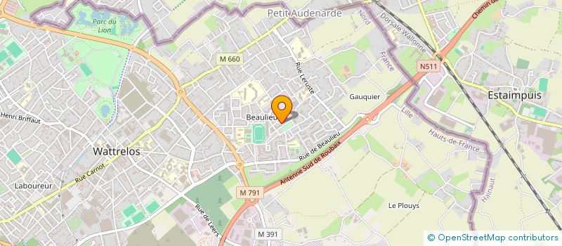 localisation de l'entreprise CONSTRUIRE  WATTRELOS