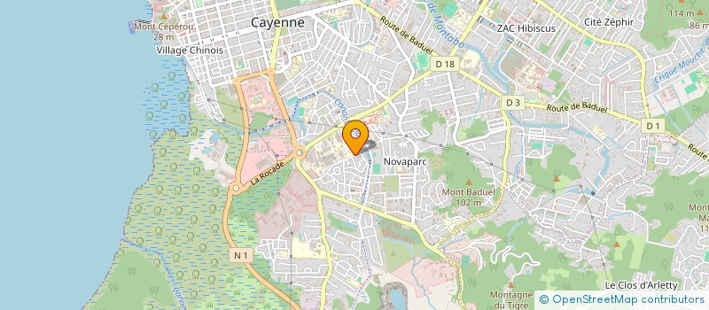 localisation de l'entreprise CONSTRUIRE APPRENDRE GRANDIR S EPANOUIR à CAYENNE