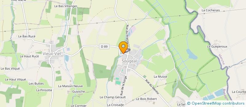 localisation de l'entreprise CONSTRUIRE ENSEMBLE LA FORMATION ET L'INSERTION A LA PROPRETE ET L'HYGIENE CEFIPH  SOUGEAL