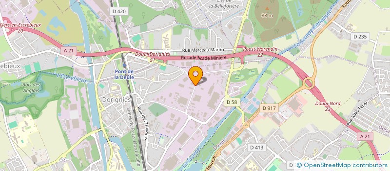 localisation de l'entreprise CONSTRUIRE ET AGRANDIR à DOUAI