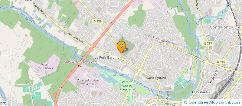 localisation de l'entreprise CONSTRUIRE PAVILLON 2000 à SAINT-YRIEIX-SUR-CHARENTE