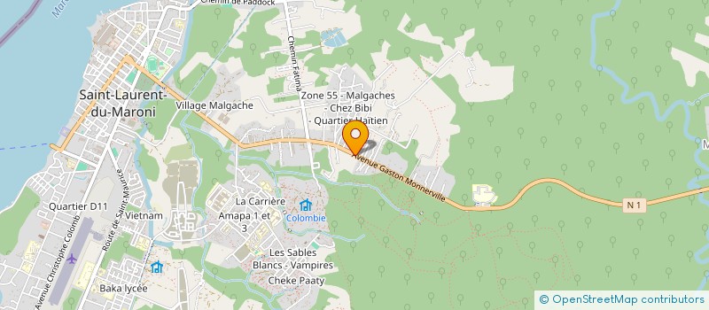 localisation de l'entreprise CONSTRUIT PLUS GUYANE SARL à SAINT-LAURENT-DU-MARONI