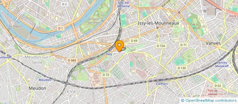 localisation de l'entreprise CONSUL'TEAM  ISSY-LES-MOULINEAUX