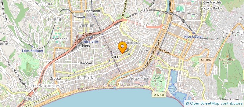 localisation de l'entreprise CONSULT EN ORGAN GEST D'ENTREP ET CARRIE à NICE