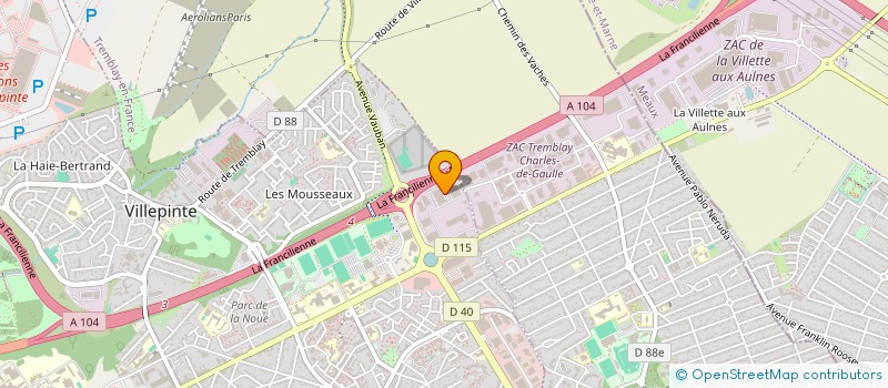 localisation de l'entreprise CONSULTING 360 à VILLEPINTE