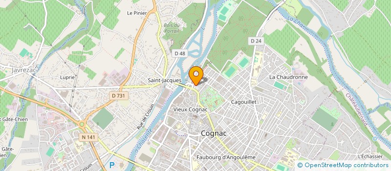 localisation de l'entreprise CONSULTING GESTION PRIVEE INGENIERIE à COGNAC