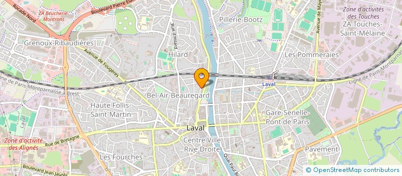 localisation de l'entreprise CONTACT 53 à LAVAL