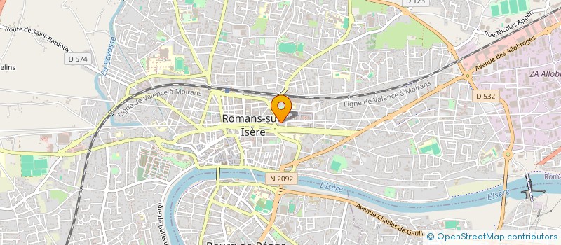localisation de l'entreprise CONTACT 60 à ROMANS-SUR-ISERE