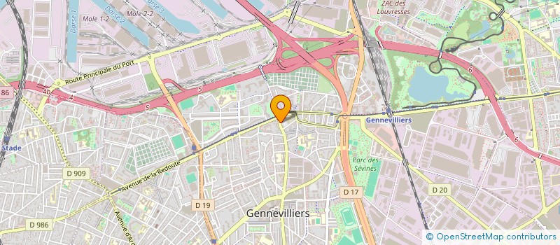 localisation de l'entreprise CONTACT AUTO à GENNEVILLIERS