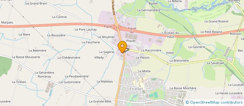 localisation de l'entreprise CONTACT BATIMENT ET HABITATION  ETRELLES