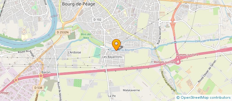 localisation de l'entreprise CONTACT ELEC + à BOURG-DE-PEAGE