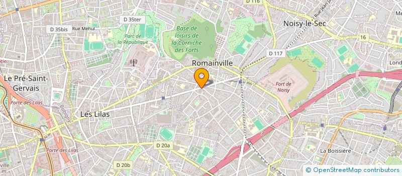 localisation de l'entreprise CONTACT FENETRES à ROMAINVILLE