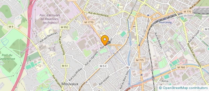 localisation de l'entreprise CONTACT FM MECENAT  TOURCOING