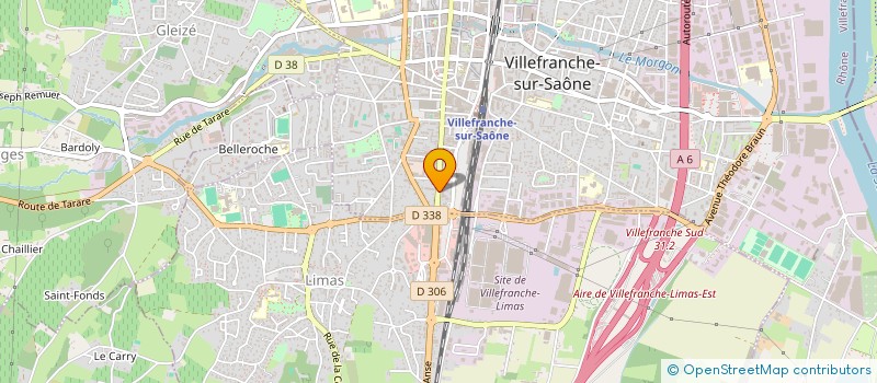 localisation de l'entreprise CONTACT'IMMO à VILLEFRANCHE-SUR-SAONE