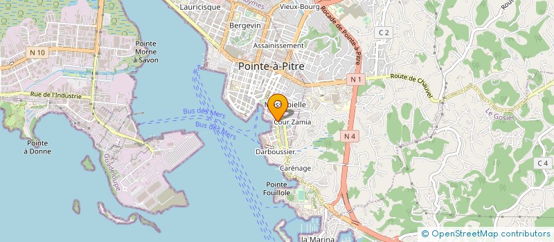 localisation de l'entreprise CONTACTS ET RECHERCHES CARAIBES à POINTE A PITRE