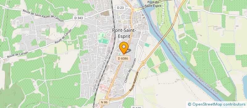 localisation de l'entreprise CONTES DE FILS EN ETOILES . EN COMPAGNIE PAROLES ET MURMURES  PONT-SAINT-ESPRIT