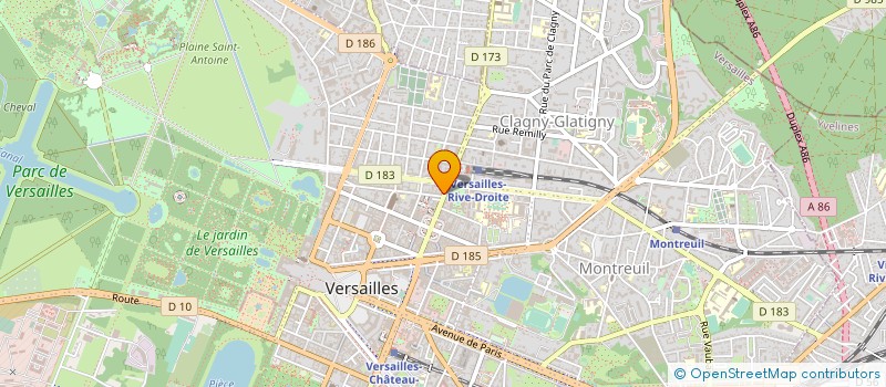 localisation de l'entreprise CONTEXTE ARCHITECTURE URBANISME à VERSAILLES