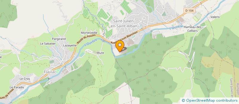 localisation de l'entreprise CONTIFIBRE à SAINT-JULIEN-EN-SAINT-ALBAN