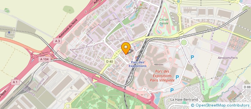 localisation de l'entreprise CONTINENTAL LIMOUSINES  VILLEPINTE