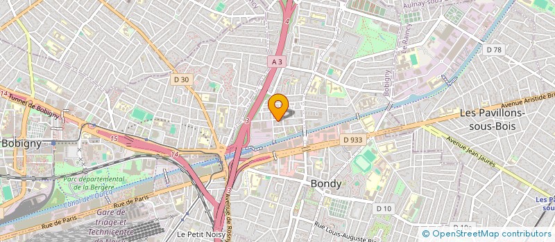 localisation de l'entreprise CONTINENTALE SECURITE PRIVEE  BONDY