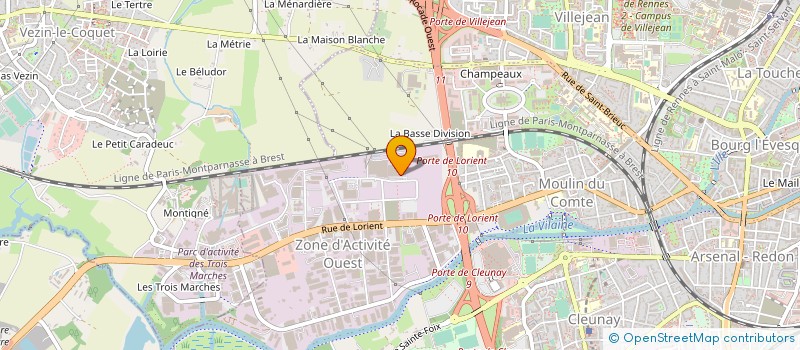localisation de l'entreprise CONTITECH AVS FRANCE à RENNES