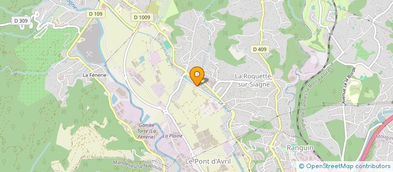localisation de l'entreprise CONTOUR PUB à LA ROQUETTE-SUR-SIAGNE