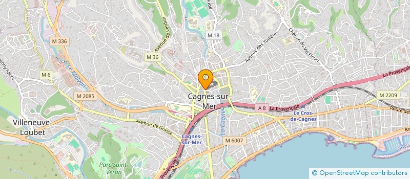 localisation de l'entreprise CONTRAST COIFFURE à CAGNES-SUR-MER
