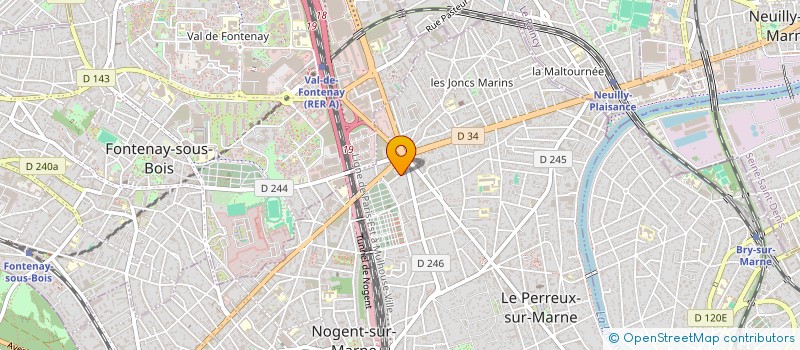 localisation de l'entreprise CONTRAST SARL à LE PERREUX-SUR-MARNE