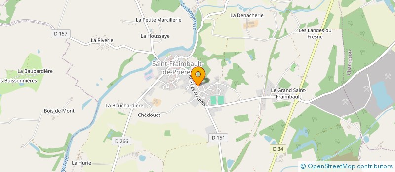 localisation de l'entreprise CONTRAT VILLE ENFANTS  SAINT-FRAIMBAULT-DE-PRIERES