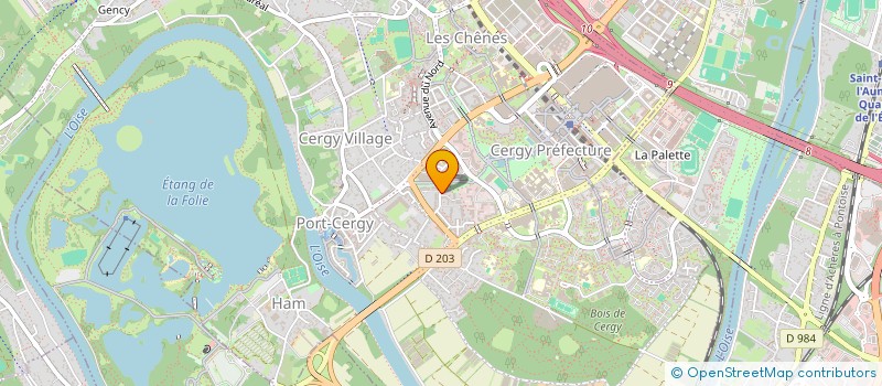 localisation de l'entreprise CONTRE-GRAVITE à CERGY