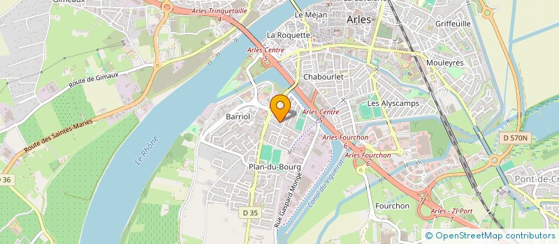 localisation de l'entreprise CONTRECHAMPS à ARLES