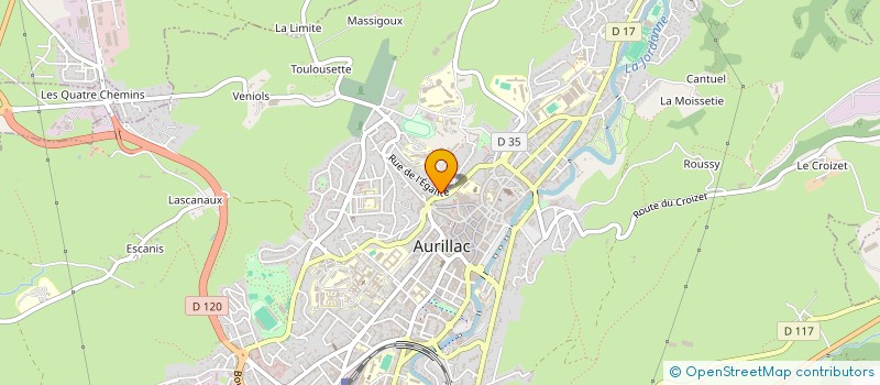 localisation de l'entreprise CONTREFORME EDITIONS à AURILLAC