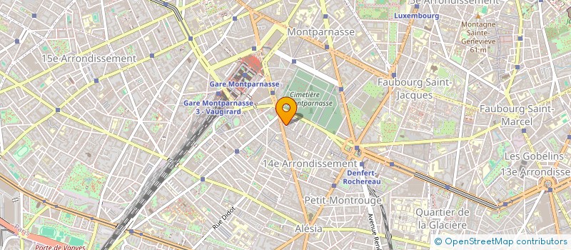 localisation de l'entreprise CONTREJOUR RUE DAGUERRE à PARIS