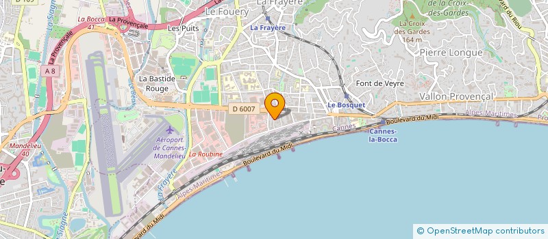 localisation de l'entreprise CONTREO à CANNES