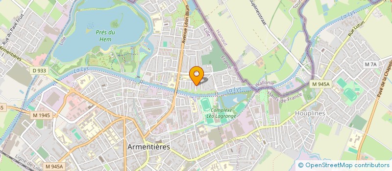 localisation de l'entreprise CONTRETEMPS à ARMENTIERES