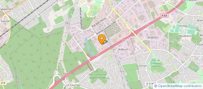 localisation de l'entreprise CONTROLE AQUITAIN DE L'HABITAT  CESTAS