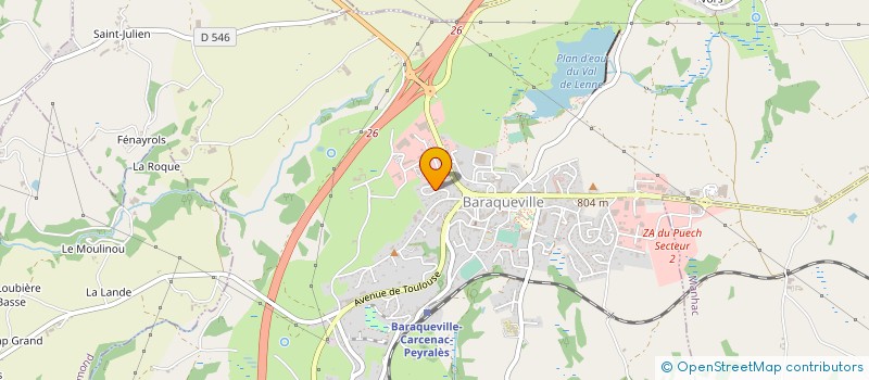 localisation de l'entreprise CONTROLE AUTO BARAQUEVILLE  BARAQUEVILLE