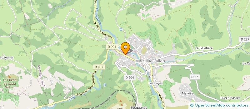 localisation de l'entreprise CONTROLE AUTO DU VALLON  MARCILLAC-VALLON