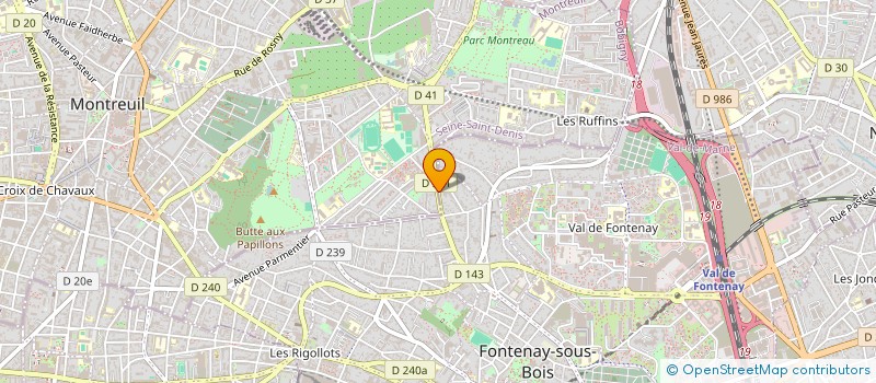 localisation de l'entreprise CONTROLE AUTO GA à FONTENAY-SOUS-BOIS